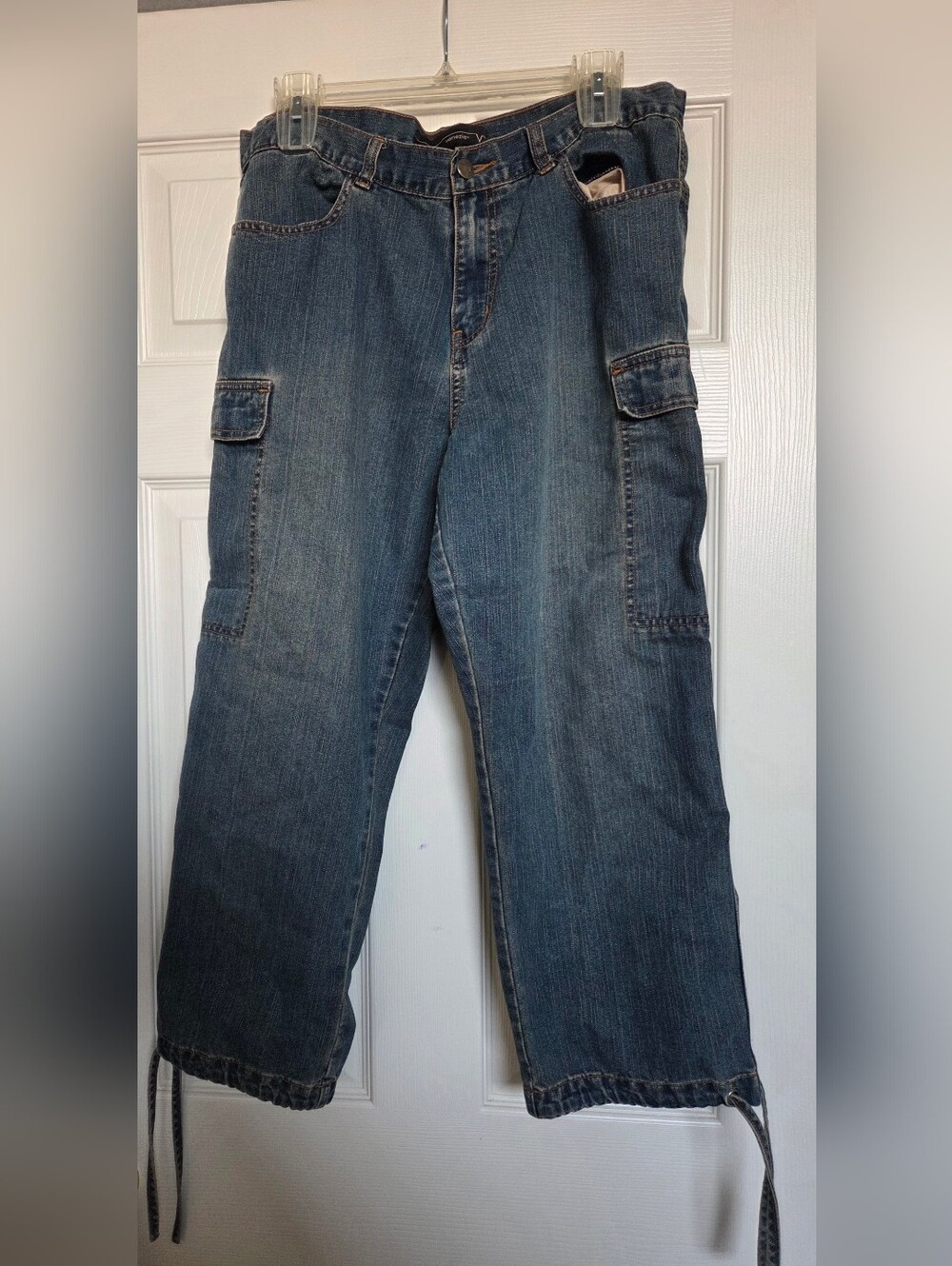 Venezia Blue Denim Cargo Jeans